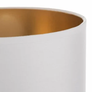 Outlet HELAM Abat-jour Alba, Ø 20 cm, E27, blanc/doré