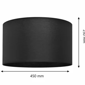 Cheap HELAM Abat-jour Alba, Ø 45 cm, E27, noir