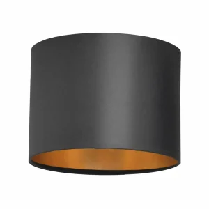 Flash Sale HELAM Abat-jour Alba, Ø 20 cm, E27, noir/doré