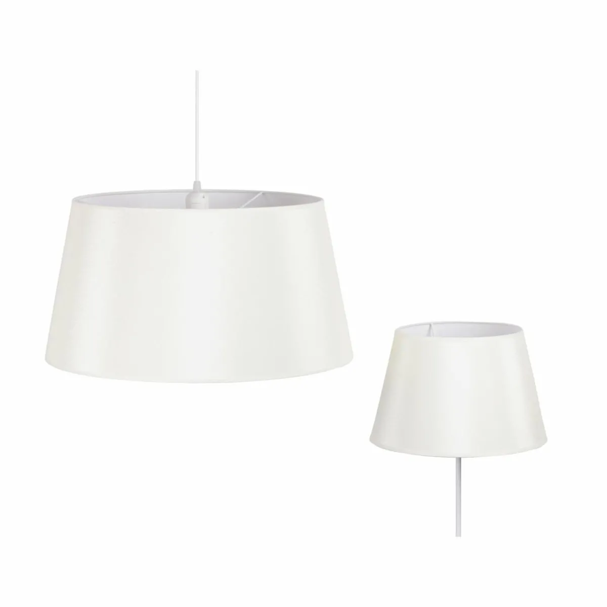 abatjour_cone_hauteur_cm_chintz_crublanc_2.webp Sale Duolla Abat-jour Cone hauteur 25,5 cm, chintz écru/blanc