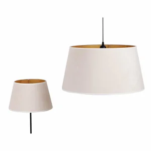 Store Duolla Abat-jour Cone hauteur 25,5 cm, écru/doré