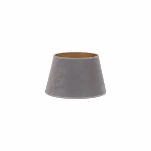 Outlet Duolla Abat-jour Cone hauteur 18 cm, gris/doré