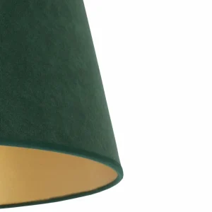 Shop Duolla Abat-jour Cone hauteur 18 cm, vert foncé/doré