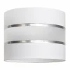 Outlet HELAM Abat-jour Helen, Ø 20 cm, E27, blanc/argenté