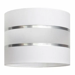 Outlet HELAM Abat-jour Helen, Ø 20 cm, E27, blanc/argenté