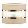Discount HELAM Abat-jour Helen, Ø 20 cm, E27, écru/doré