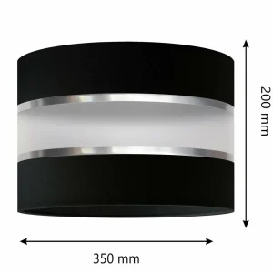 Cheap HELAM Abat-jour Helen, Ø 35 cm, E27, noir/argenté
