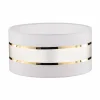 Clearance HELAM Abat-jour Helen E27 Ø40/hauteur 20 cm blanc/doré