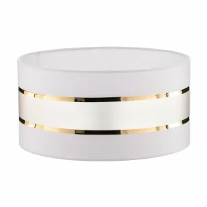 Clearance HELAM Abat-jour Helen E27 Ø40/hauteur 20 cm blanc/doré
