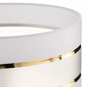 Clearance HELAM Abat-jour Helen E27 Ø40/hauteur 20 cm blanc/doré