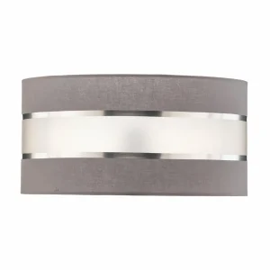 Best Sale HELAM Abat-jour Helen E27 Ø40/hauteur 20 cm gris/argenté