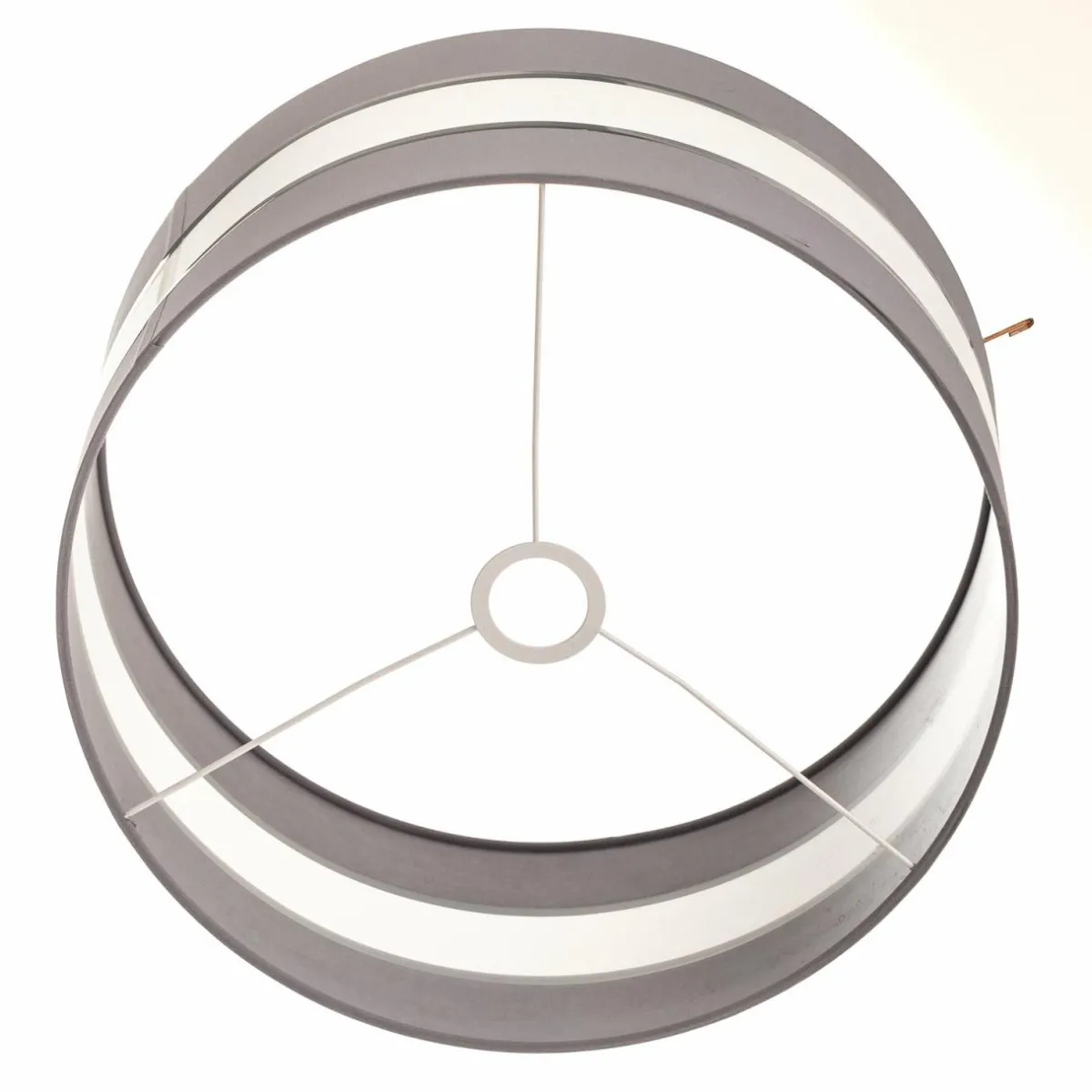 abatjour_helen_e_hauteur_cm_grisargent_4.webp Best Sale HELAM Abat-jour Helen E27 Ø40/hauteur 20 cm gris/argenté