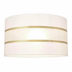Discount HELAM Abat-jour Helen E27 Ø35/H20 cm blanc/doré