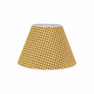Fashion Duolla Abat-jour Sofia 26 cm, pied-de-poule jaune