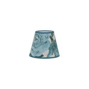 Store Duolla Abat-jour Sofia hauteur 15,5 cm fleurs turquoise
