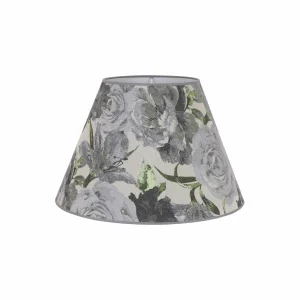 Hot Duolla Abat-jour Sofia hauteur 26 cm, gris fleuri