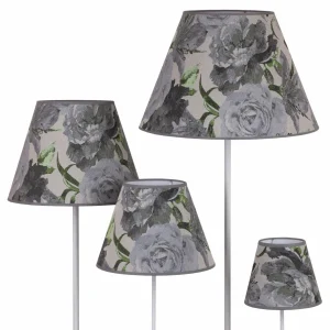 Hot Duolla Abat-jour Sofia hauteur 26 cm, gris fleuri