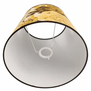 Outlet Duolla Abat-jour Sofia hauteur 26 cm, jaune fleuri