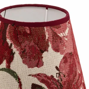 Hot Duolla Abat-jour Sofia hauteur 15,5 cm, rouge fleuri