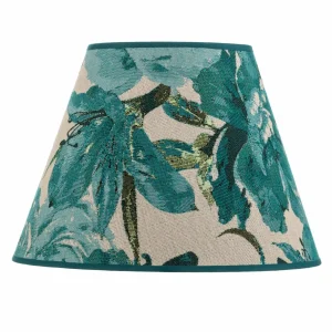 Cheap Duolla Abat-jour Sofia hauteur 21 cm, turquoise fleuri