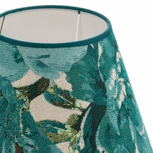 Cheap Duolla Abat-jour Sofia hauteur 21 cm, turquoise fleuri