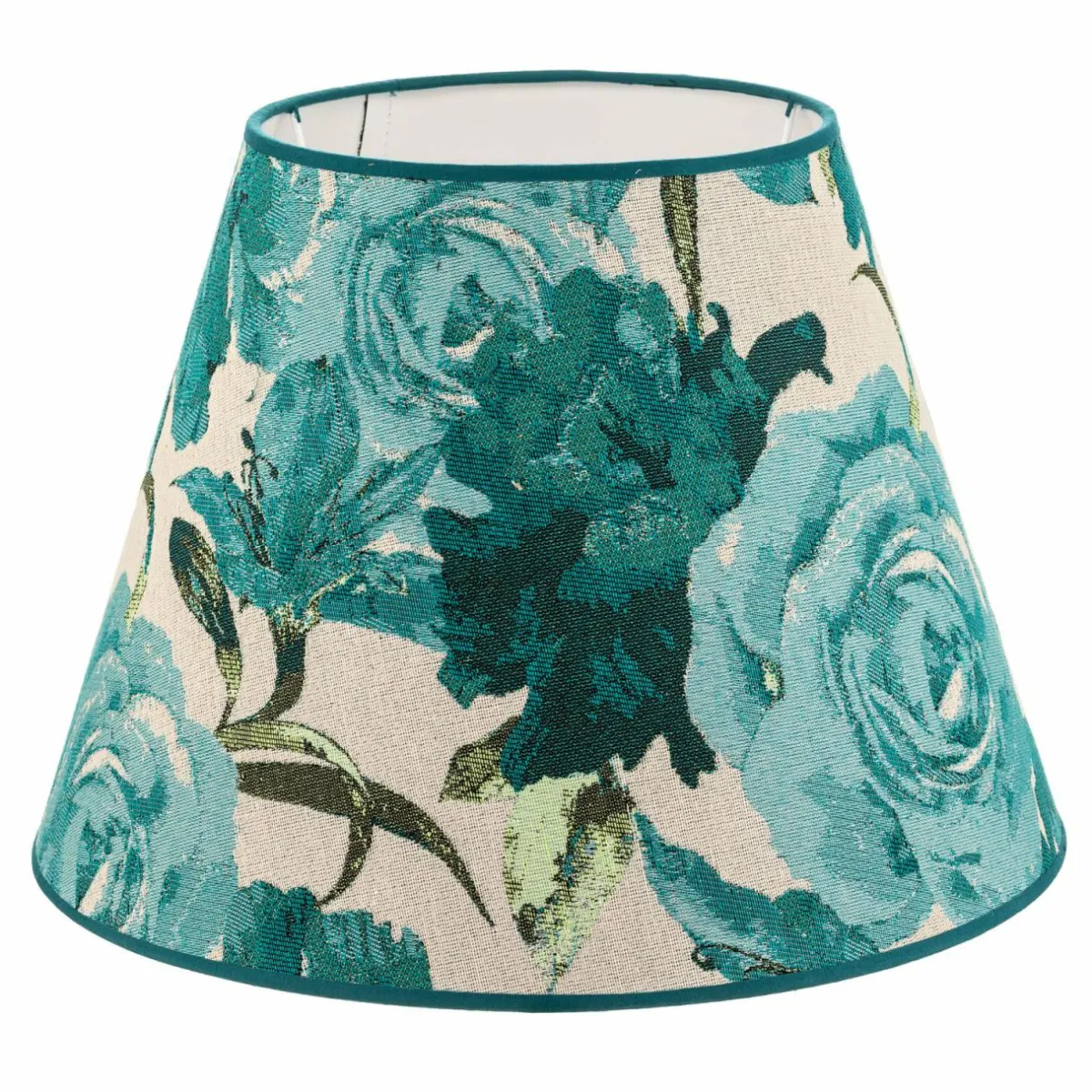 abatjour_sofia_hauteur_cm_turquoise_fleuri_1-2.webp Online Duolla Abat-jour Sofia hauteur 26 cm, turquoise fleuri