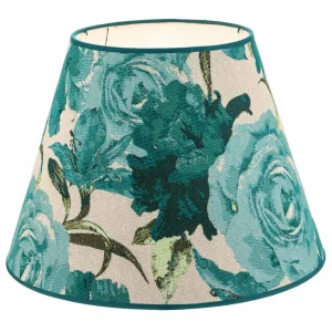 Online Duolla Abat-jour Sofia hauteur 26 cm, turquoise fleuri