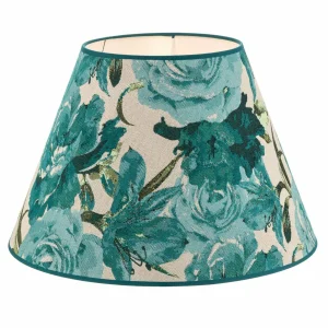 Shop Duolla Abat-jour Sofia hauteur 31 cm, turquoise fleuri