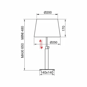 Clearance Aluminor Quatro Up lampe table chêne gris/chromée
