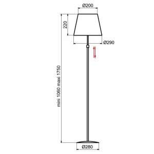 Best Sale Aluminor Store lampadaire, alu/taupe