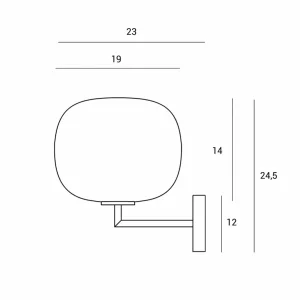 Cheap miloox by Sforzin Applique Bombo avec abat-jour soufflé