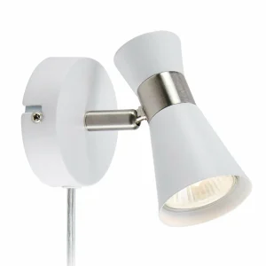 Cheap Markslöjd Applique Folie, spot pivotant, blanche/acier