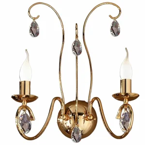 New ORION Applique gracile FIORETTO 2 ampoules, doré
