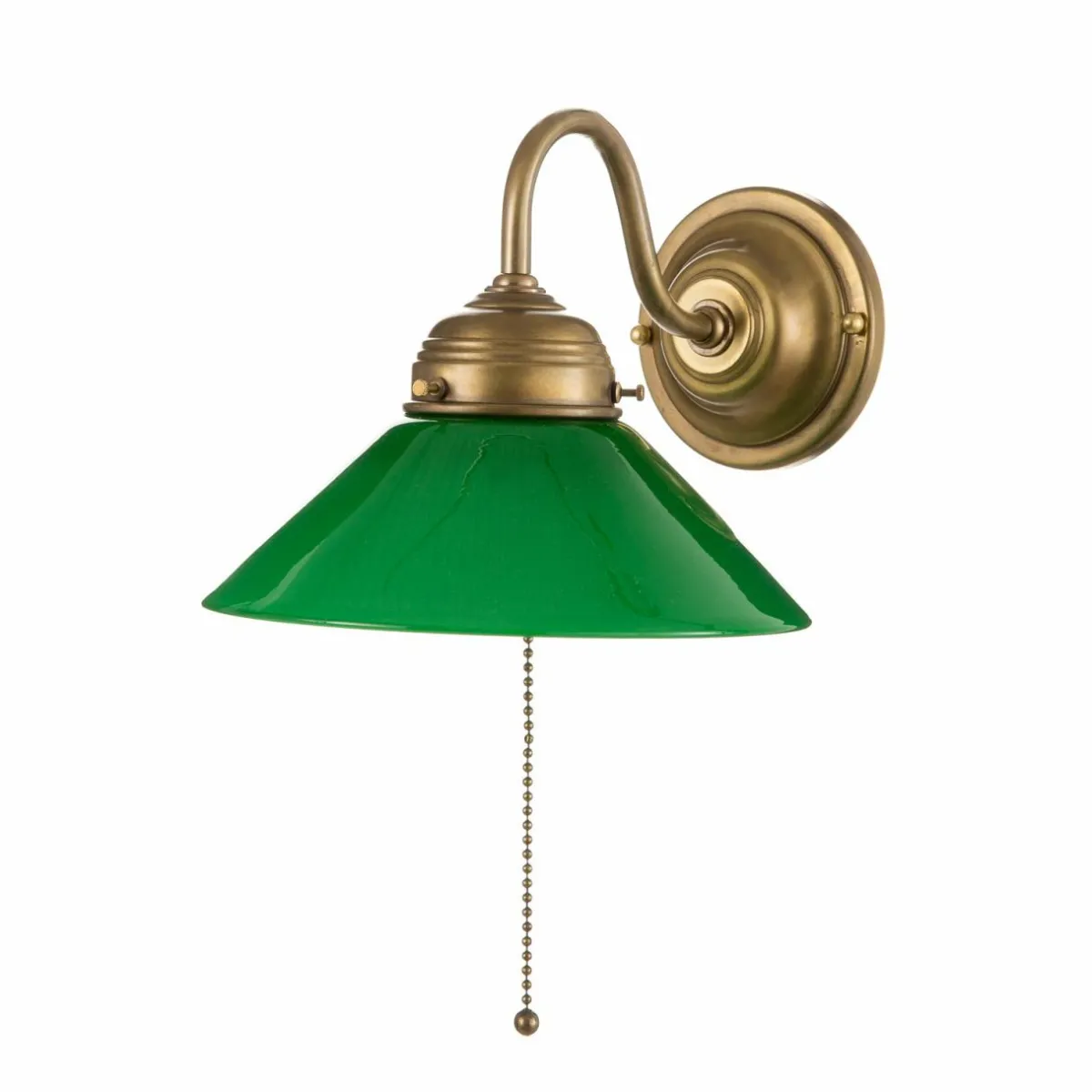 applique_konrad_avec_abatjour_vert_0.webp Cheap Berliner Messinglampen Applique KONRAD avec abat-jour vert
