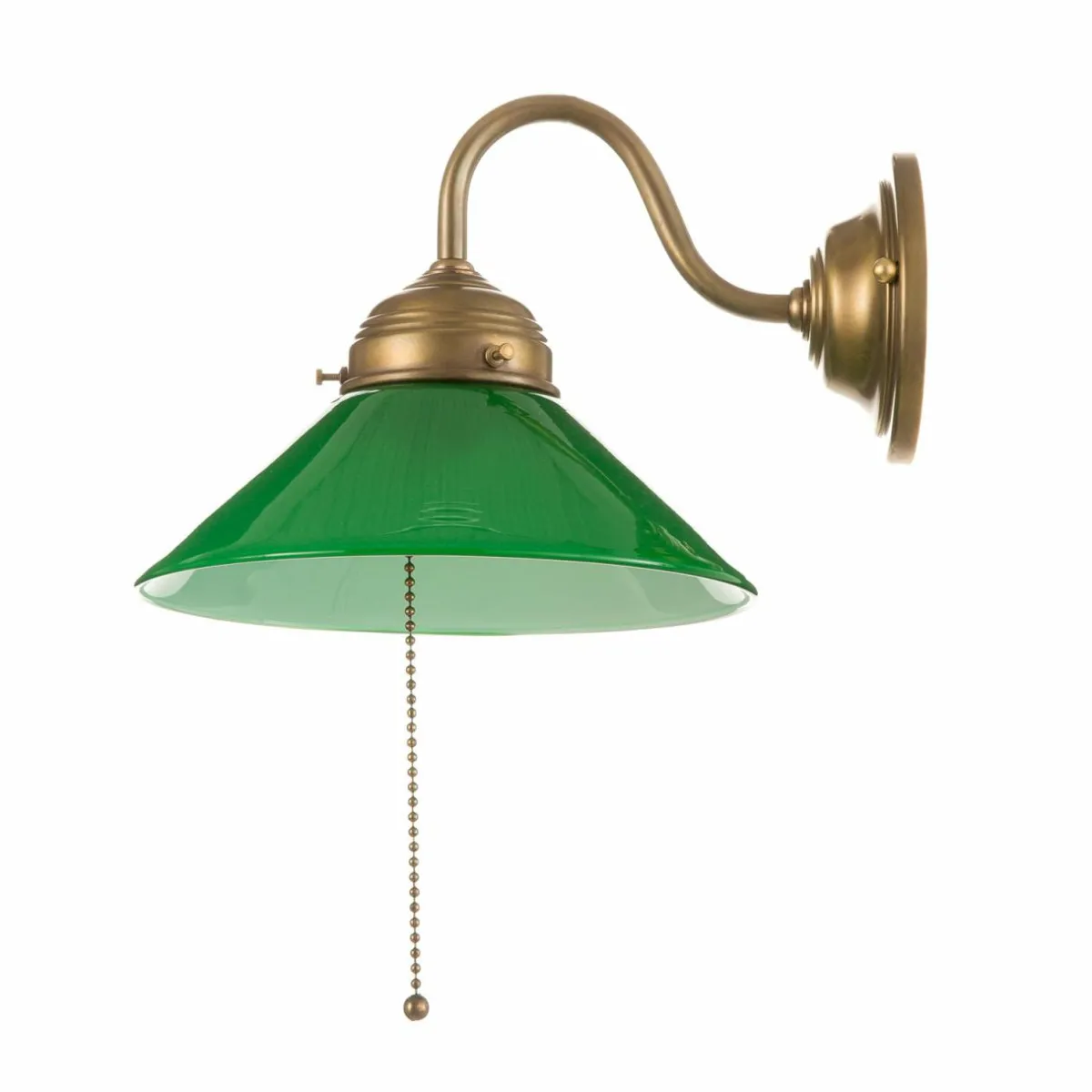 applique_konrad_avec_abatjour_vert_1.webp Cheap Berliner Messinglampen Applique KONRAD avec abat-jour vert