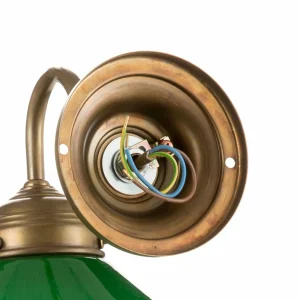 Cheap Berliner Messinglampen Applique KONRAD avec abat-jour vert