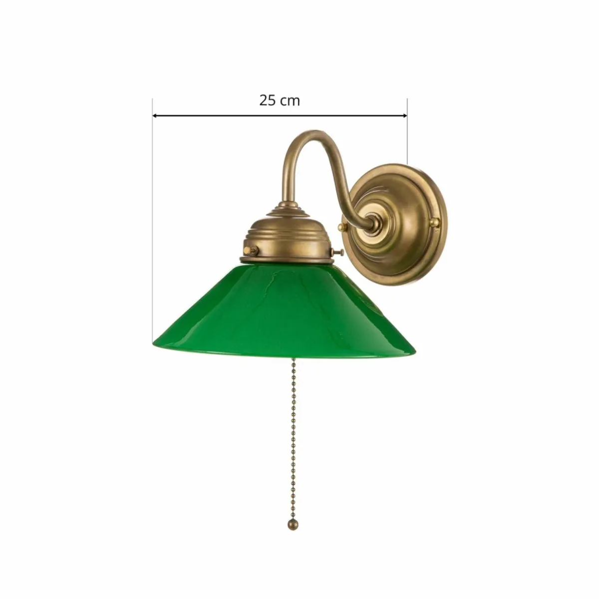 applique_konrad_avec_abatjour_vert_5.webp Cheap Berliner Messinglampen Applique KONRAD avec abat-jour vert