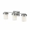 Sale KICHLER Applique LED Hendrik IP44 chromée/verre, 3 lampes