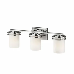 Sale KICHLER Applique LED Hendrik IP44 chromée/verre, 3 lampes