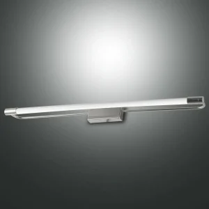 Outlet Fabas Luce Applique LED Rapallo, chromée, IP44, 60 cm