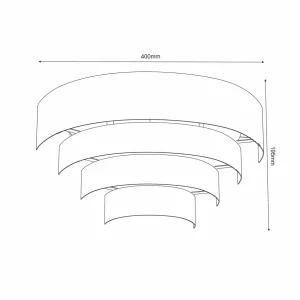 Outlet Luminex Applique Levin avec abat-jour en acier, blanche