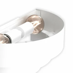 Outlet Luminex Applique Levin avec abat-jour en acier, blanche