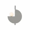 Outlet Zambelis Applique murale 22205, gris, métal, verre opale, Ø 26 cm, G9