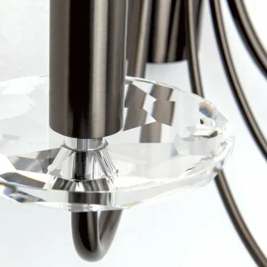 Clearance ORION Applique murale Ariane, couleur nickel, largeur 37,5 cm, cristal