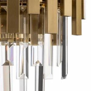 Outlet Eko-Light Applique murale Aspen, métal doré, cristaux de verre, Ø 25 cm