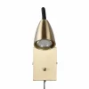 Online Trio Lighting Applique murale avec fiche, laiton mat