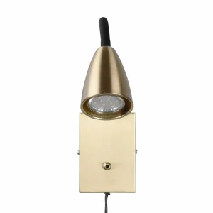 Online Trio Lighting Applique murale avec fiche, laiton mat