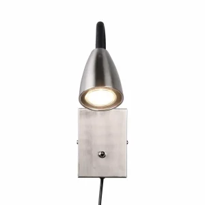 Fashion Trio Lighting Applique murale avec fiche, nickel mat