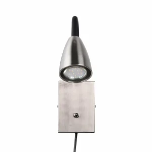 Fashion Trio Lighting Applique murale avec fiche, nickel mat