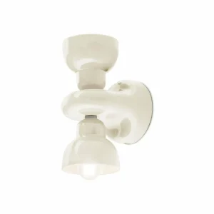 Sale Ferroluce Applique murale Berimbau, crème, à 2 lampes
